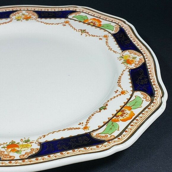 Vintage Royal Caledonia Square Plate Cobalt Blue RDY1,1933 England 9 1/4 inch - Picture 5 of 11
